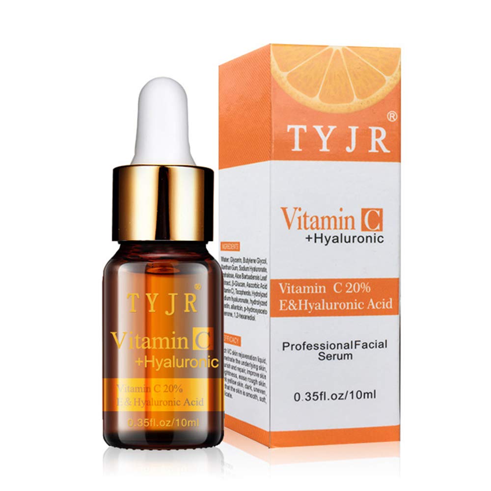 KlsyChry Vitamin C Face Serum - Dark Spot Remover Vitamin C Facial Serum with Hyaluronic Acid, Aloe Vera, & Vitamin E - Anti Aging Face Treatment for Dark Spots, Sun Damage, Fine Lines and Wrinkles 1 x 10ml
