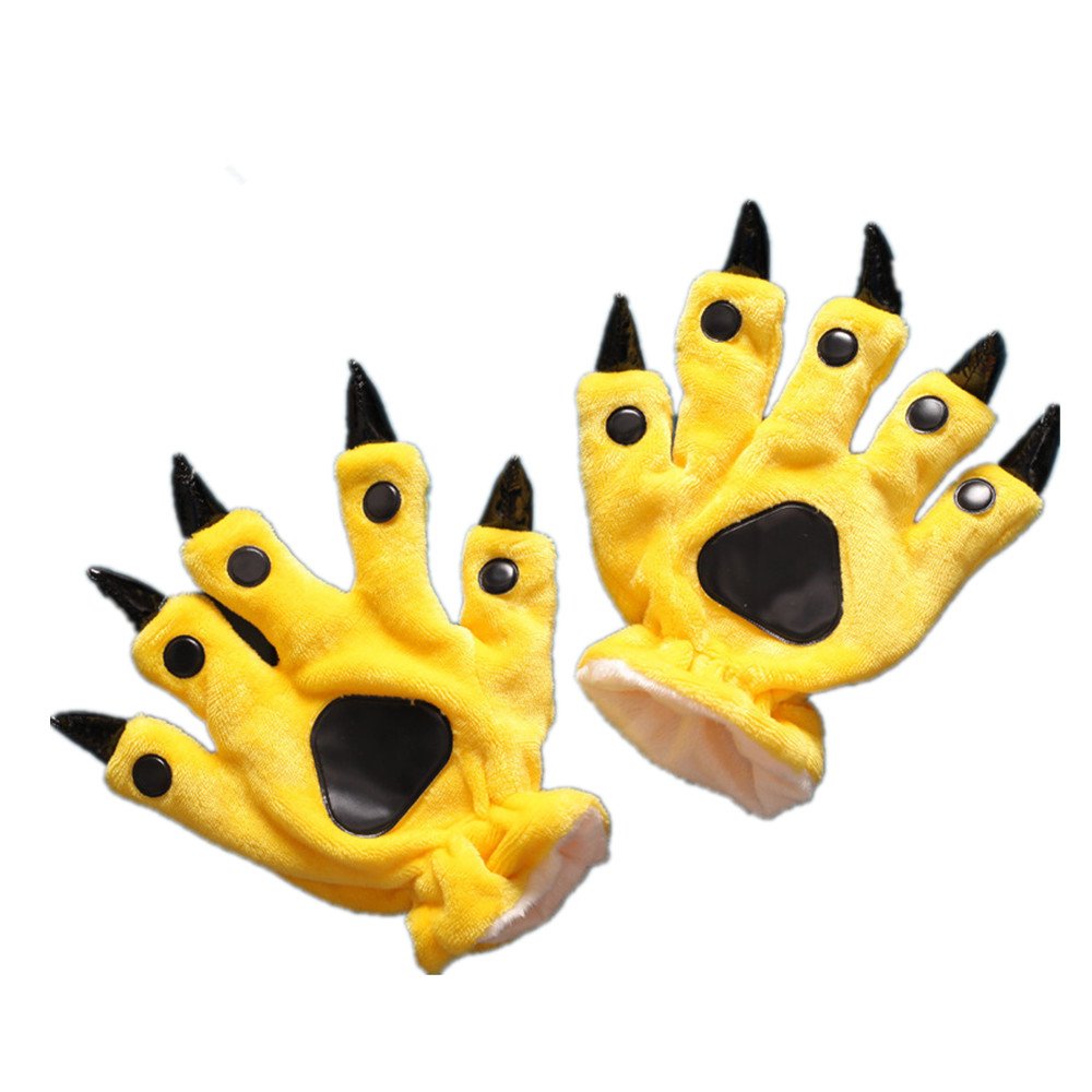 Unisex Paw Claw Winter Finger Gloves for Halloween Costume