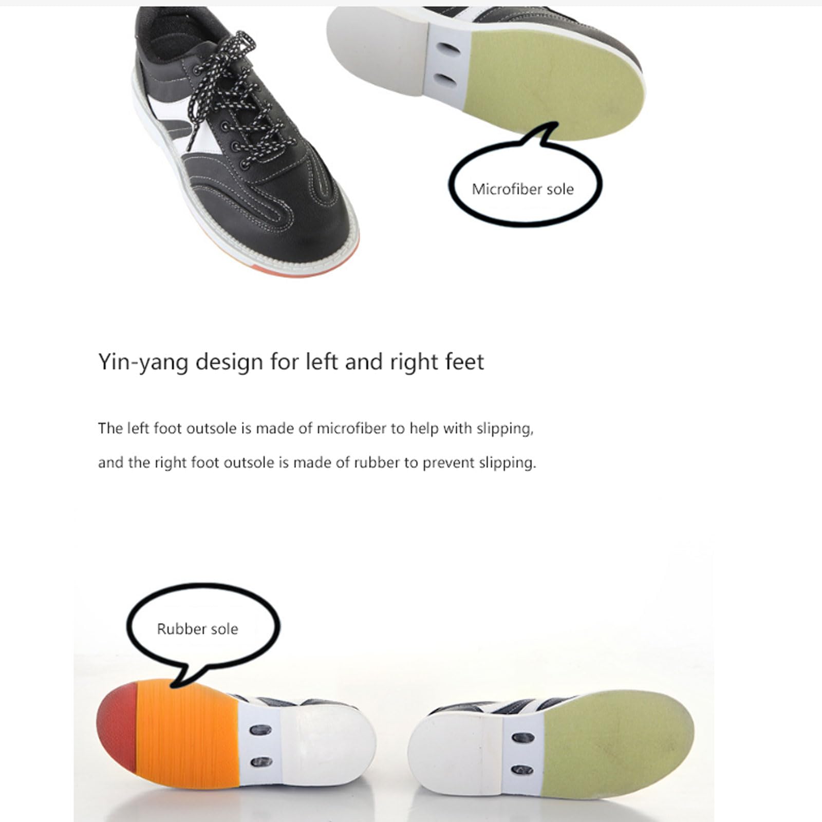 Scarpe da Bowling Unisex,Scarpe da Bowling Professionali,Scarpe da Bowling per Adulti,Scarpe da bowling da giardino,Leggera comode Non Slip Scarpe sportive moderne,per uomini,donne e adulti.