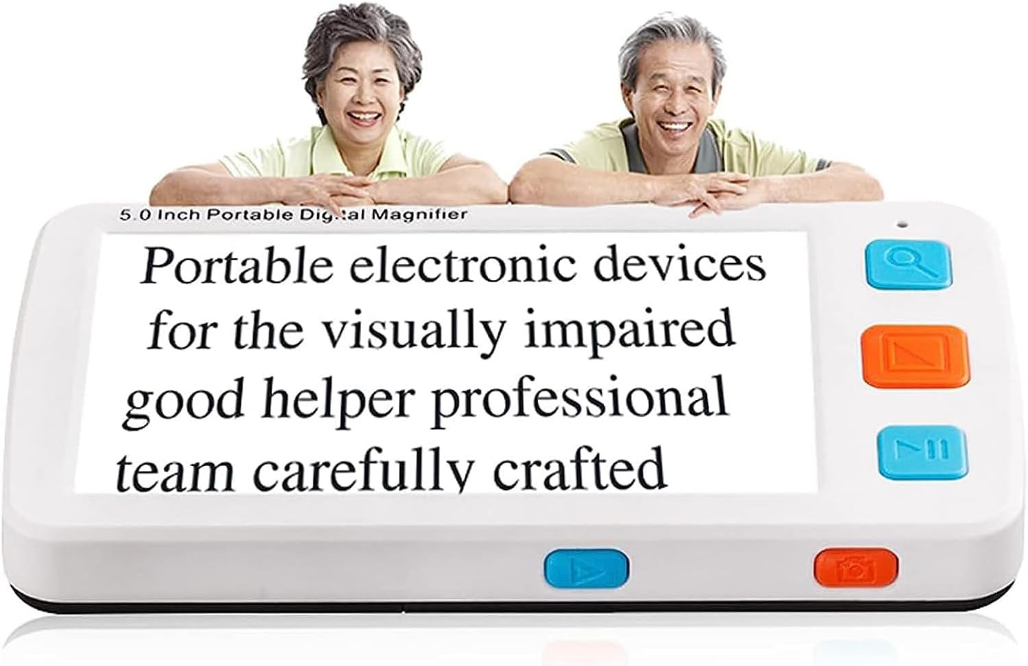 Magnifying Glass Digital Reading Magnifier, 4x-32x Handheld Digital Video Magnifying Glass with 5.0 Inch LCD Screen, 17 Color Modes & 5 Levels of Brightness/Memory Function, for Visually Impaired, Low