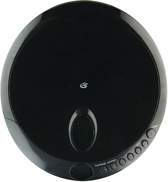 GPX PC301B Portable CD Player with Stereo Earbuds and Anti-Skip Protection (PC301B),Black, Single