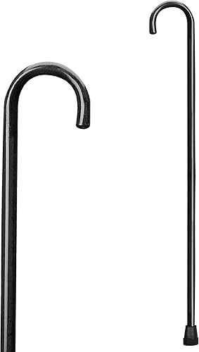 Carex Salud Brands bastón de madera mango redondo negro