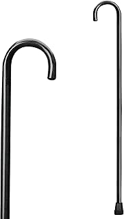 Carex Round Handle Wood Cane - Wooden Walking Cane With Rubber Tip - Fashionable, Traditional Style Walking Stick for Men and Women, 36 Inch Height, 1 Inch Diameter, Black