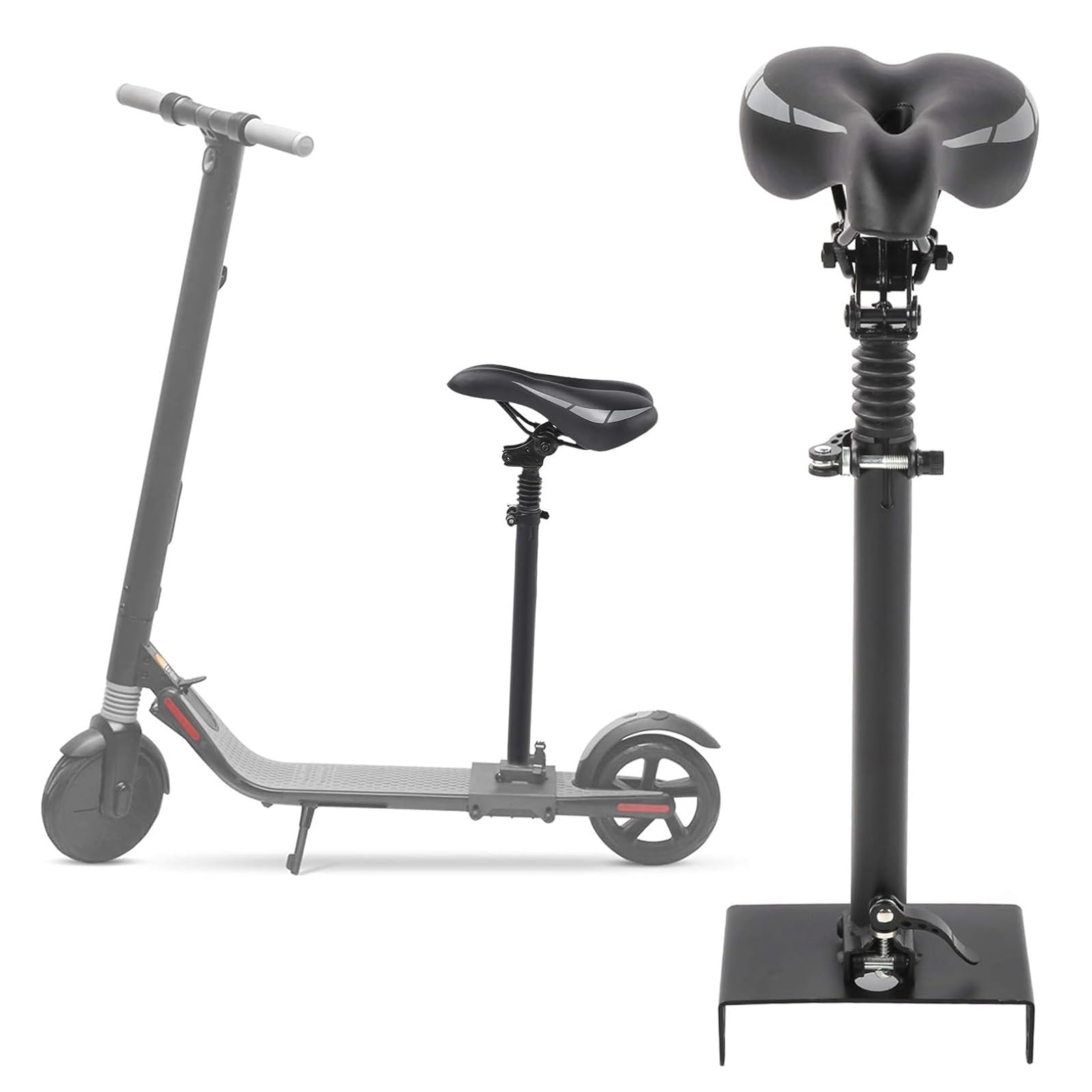 Générique Selle Trottinette, Siege Trotinette Electrique avec Coussin Rembourré en Mousse, Selle Trottinette électrique à Installation Facile pour La Plupart des Scooters