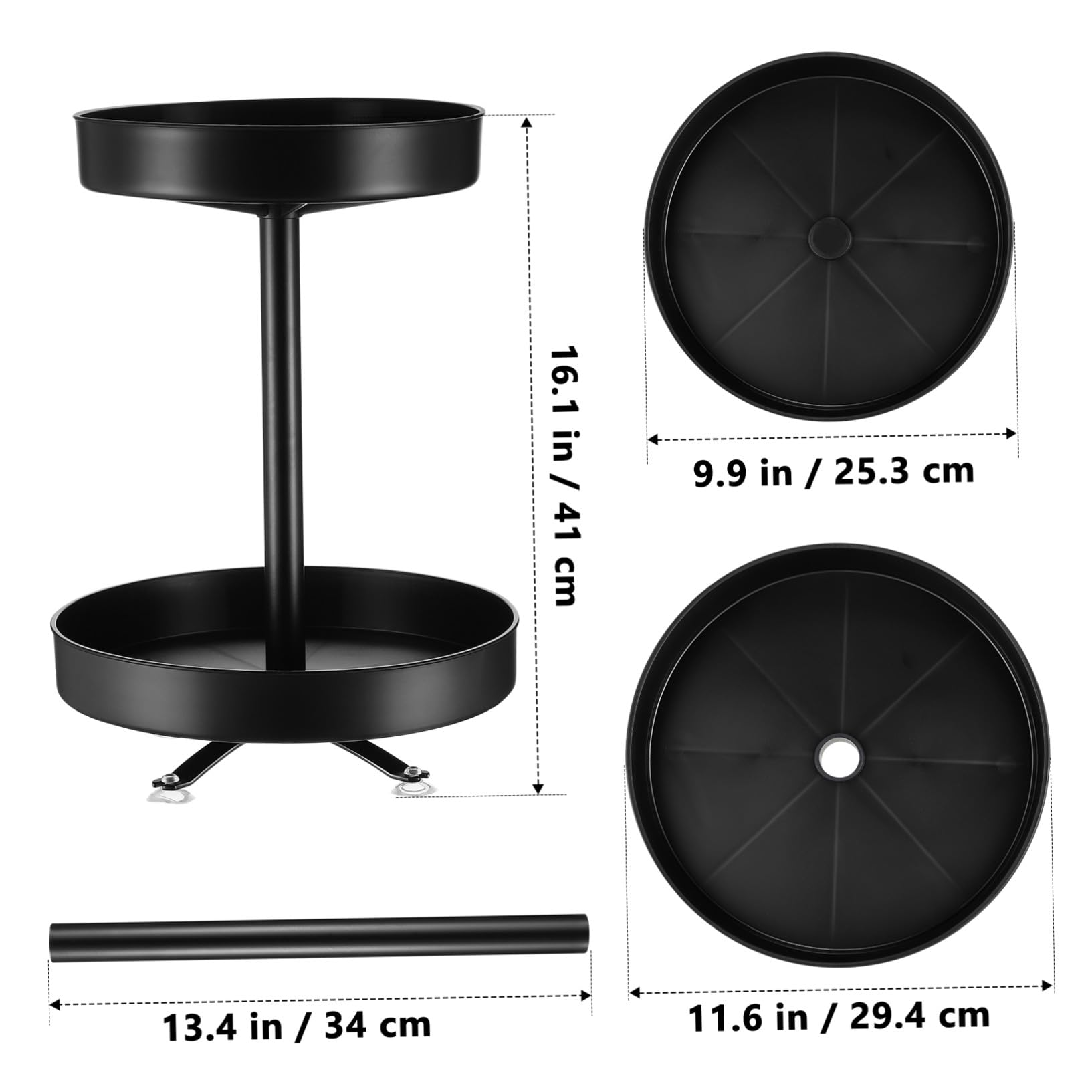Drehbares Gewürzregal Drehbarer Gewürzständer Robustes Condiment Rack für Küchenarbeitsplatte Vielseitiger Organizer für Gewürzflaschen Zuhause Restaurant Bar
