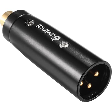 Devinal XLR to RCA Female Adapter, Upgraded Gold-Plated RCA Female to 3 Pin XLR Male Connector, HiFi Durable Gender Changer Audio Converter Coupler for Mixer Recorder amplifiers etc.