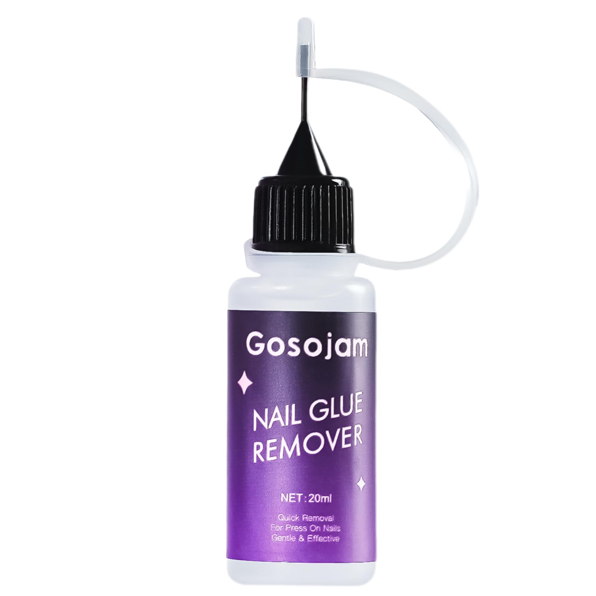 Precision Nail Adhesive Remover, 20ml Non-Acetone Pinpoint Solution for Glue Residue Cleanup, Gentle Nail Remover for Press-On Nails & Tips