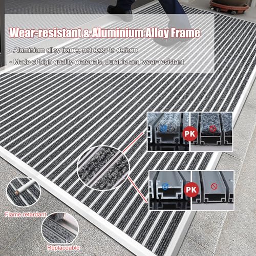 Alfombrillas de barro resistentes, absorbentes para interiores, para entradas, patios y garajes, ideal para dueños de perros para mantener los suelos limpios y evitar el desorden, diseño