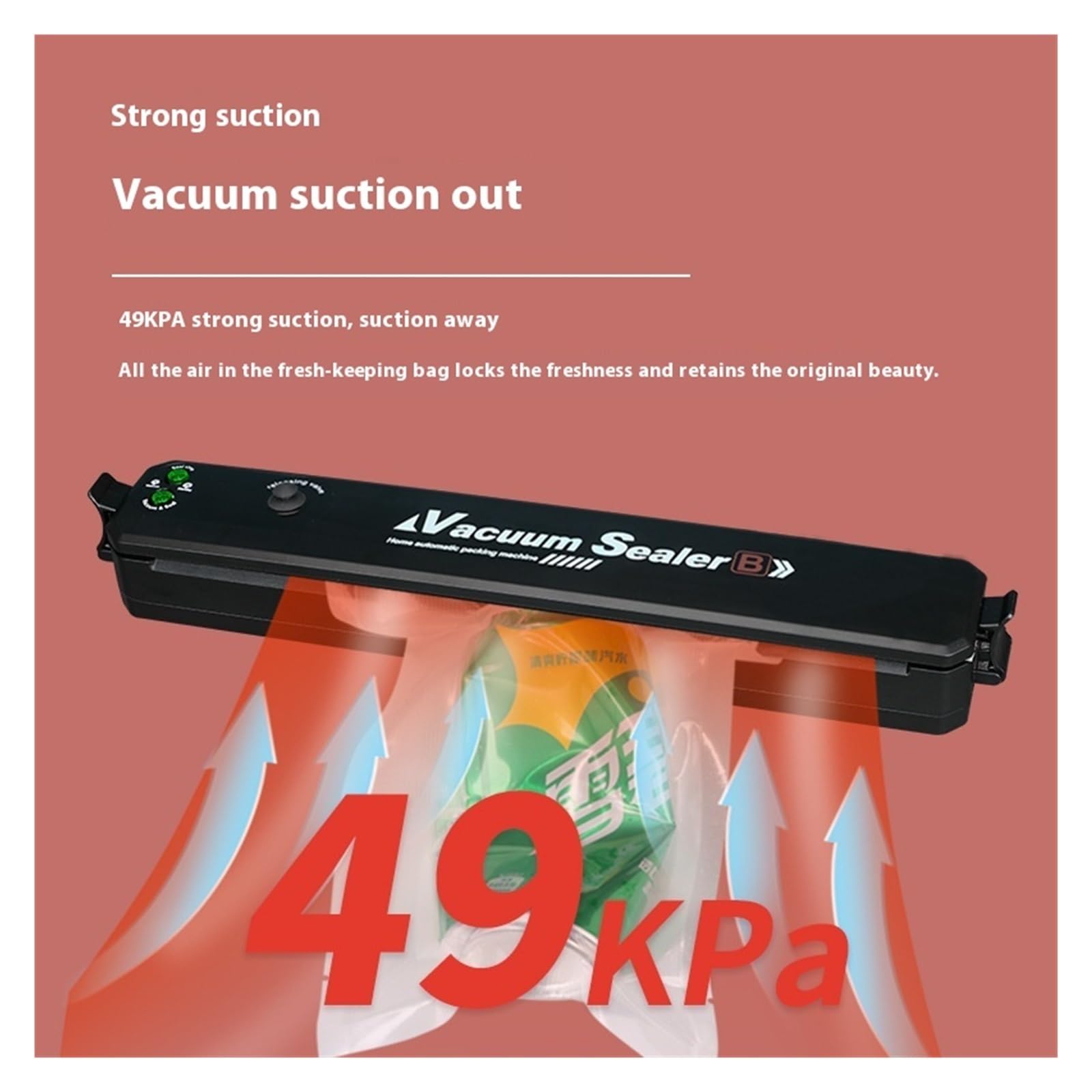 Máquina de sellado, Sellador de bolsas, sellador de envoltura, máquina de sellado al vacío, alimentos for el hogar, laminador automático pequeño, máquina de vacío, máquina de preservación de sellado