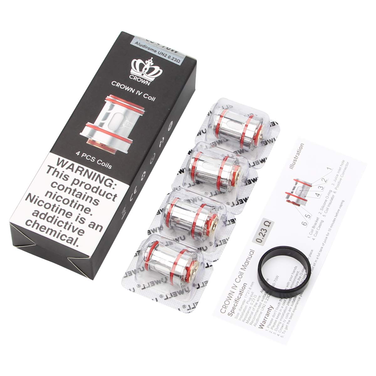 Uwell Crown IV 0.23 Ohm UN2 Meshed Coil Compatible with Crown IV Tank -0.23 Ohm