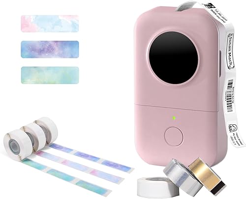 Memoking Juego de etiquetas D30 (3 rollos de etiquetas doradas y plateadas blancas incluidas), con 3 rollos de cielo estrellado de 0.472 x