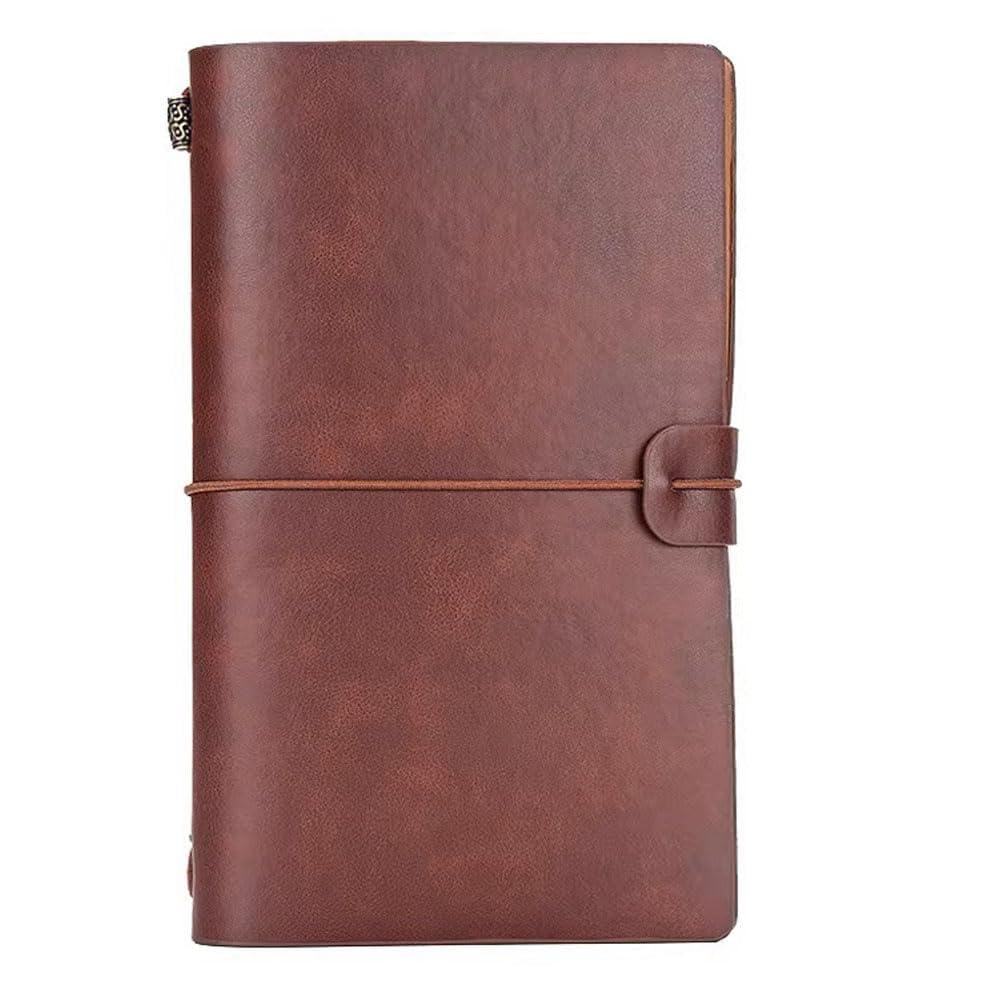Imagen de catálogo asociada a AINOLAN Cuaderno de Viaje de Cuero Recargable, Diario de Viaje de 12 x 20 cm, Núcleo de Línea H