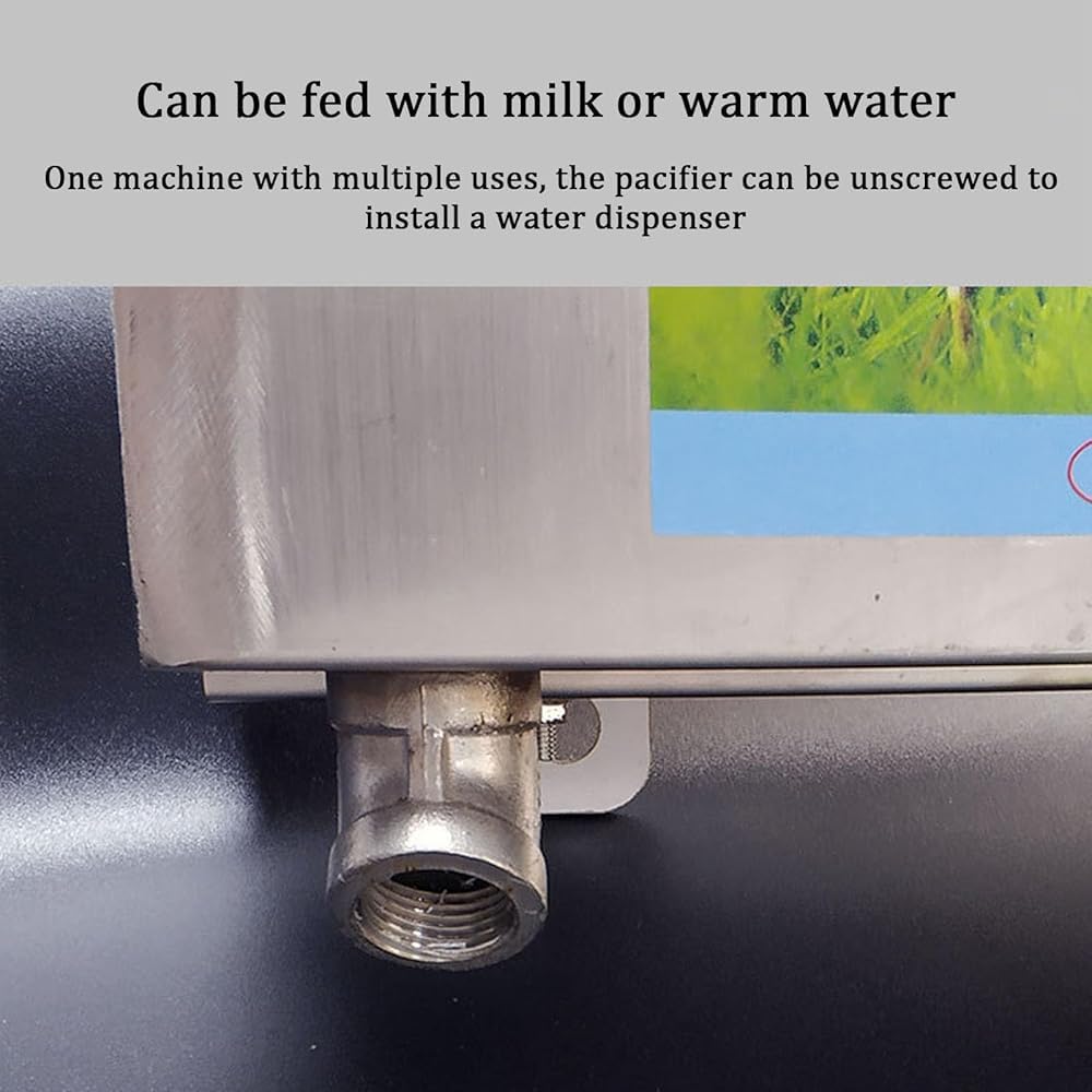 6 comederos de pezones totalmente automáticos, alimentador de leche y agua a temperatura constante, dispositivo de lactancia materna con simulación de sonido, para lechones y corderos