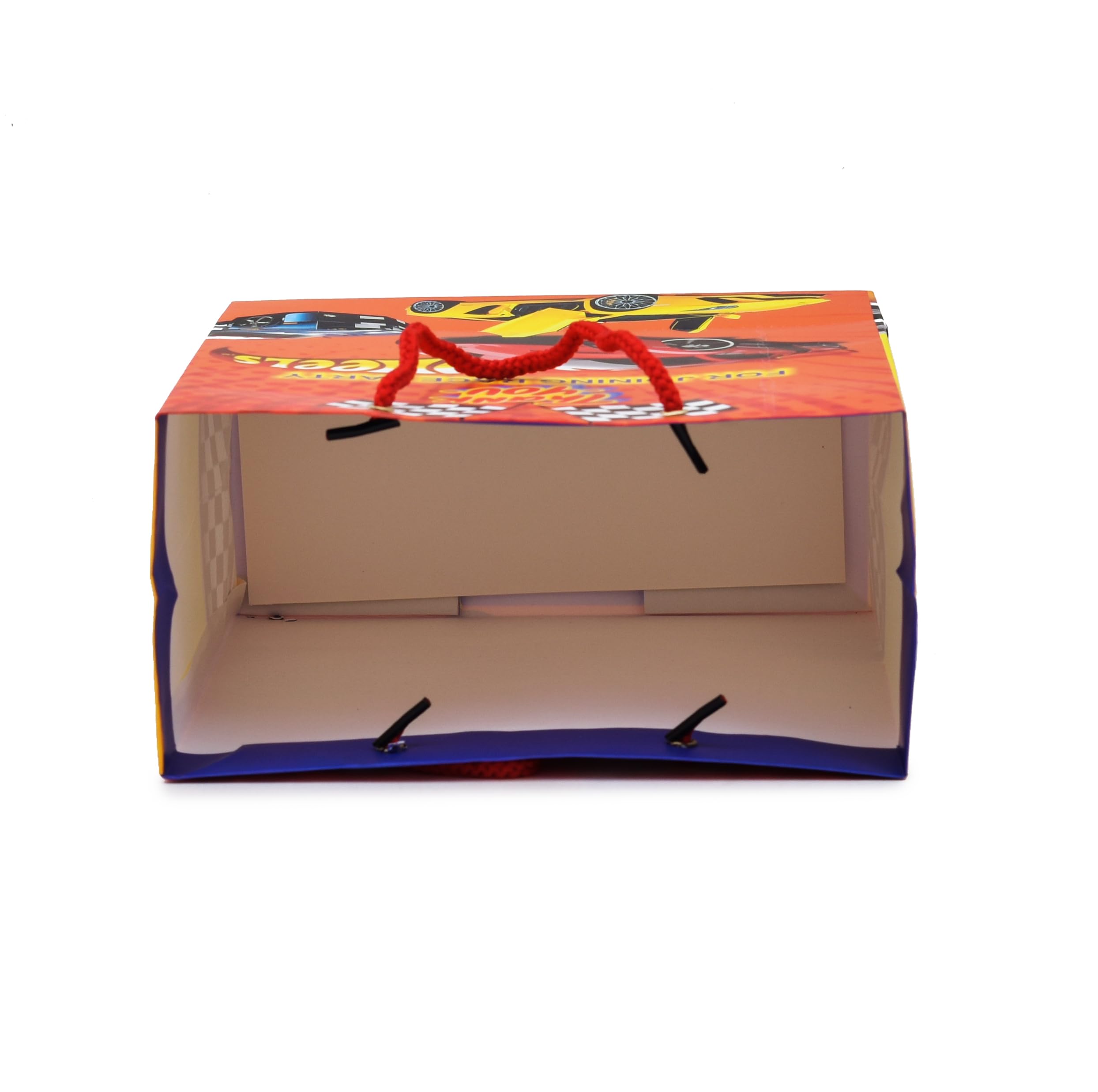PPJ - Lot de 10 sacs de transport en papier pour fête de remerciement (thème voitures) - 25,4 x 20,3 x 10,2 cm - Multicolore