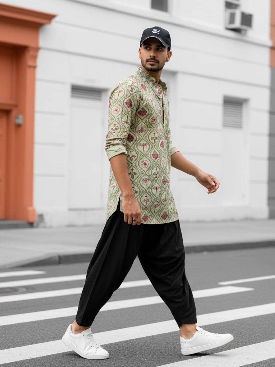 KISAH Harem Pants for Men – Solid Rayon Baggy Pants for Men – Casual Boho Pant for Yoga, Beach & Daily Wear