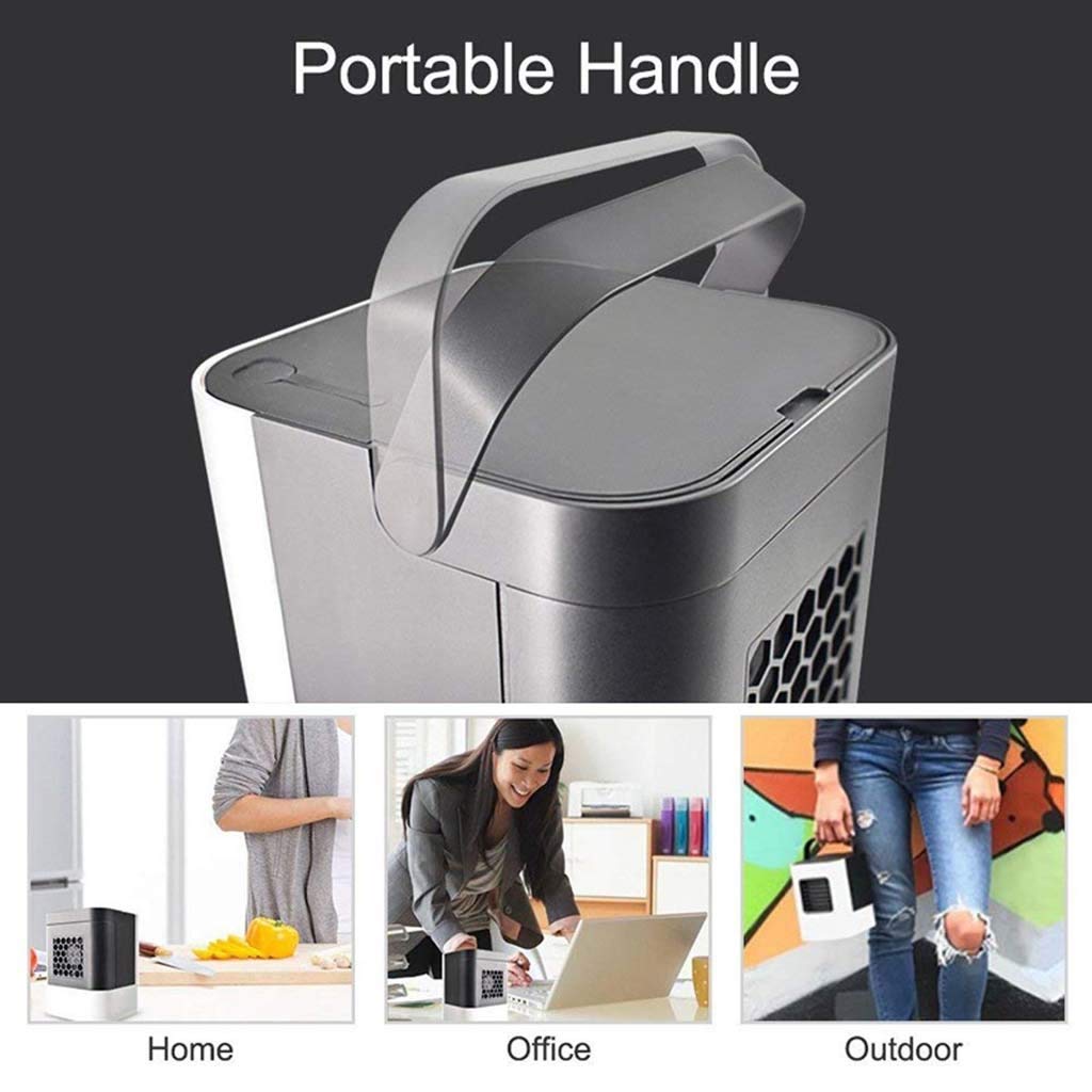 Enfriador de Aire para Oficina en casa Enfriadores evaporativos Mini Aire Acondicionado, Enfriador de Aire Personal portátil Humidificador y purificador de Aire Enfriador