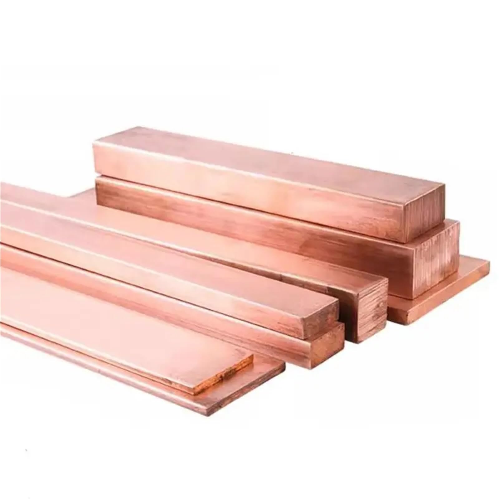Barras planas de cobre, placas, tiras, láminas, varillas, varios tamaños Adecuado para joyería y manualidades(Length 500mm 1pc,2x55mm)