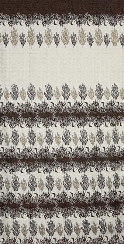 Image of Exporthub Jacquard Jute Curtains 9 feet Long Set of 2 Piece Brown Room Darkening Eyelet Long Door Curtain - for Living Room and Bedroom (EHSPR975 94)