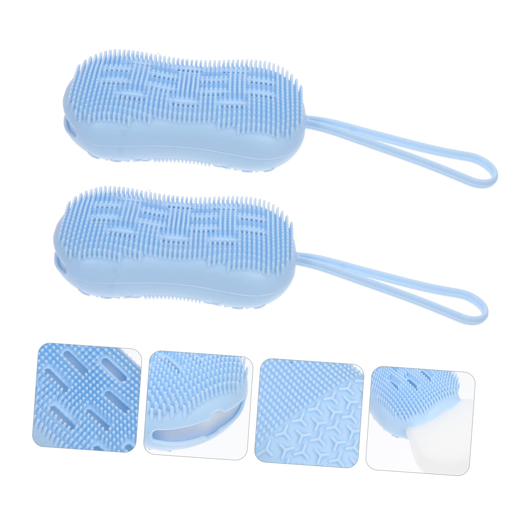 FOMIYES 4piezas Cepillos De De Exfoliantes De Guantes De Masaje Doble Cara Para Baño y Cuidado Corporal