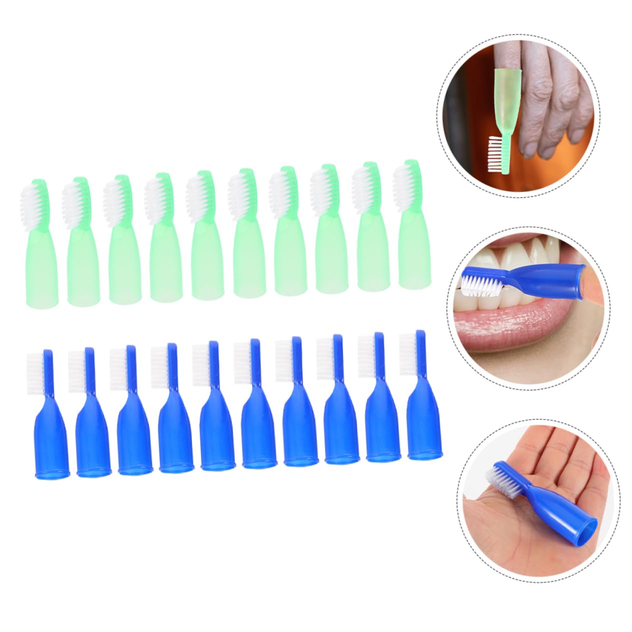 FOMIYES 5 Set Di Spazzolini Da Denti Compatti Per Carceri Mini Spazzolini Da Denti Spazzolino Da Dito Mini Spazzolino Da Denti Morbido Per Strutture Ad Alta Sicurezza 20 Pezzi * 5