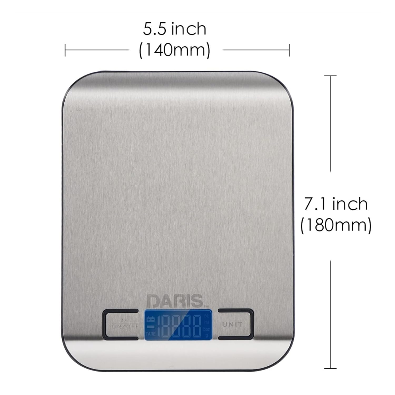 キッチンスケール デジタル食品キッチンスケール、10kgまで積載可能、多機能測定クッキングベーキングスケール、正確な目盛り付きステン