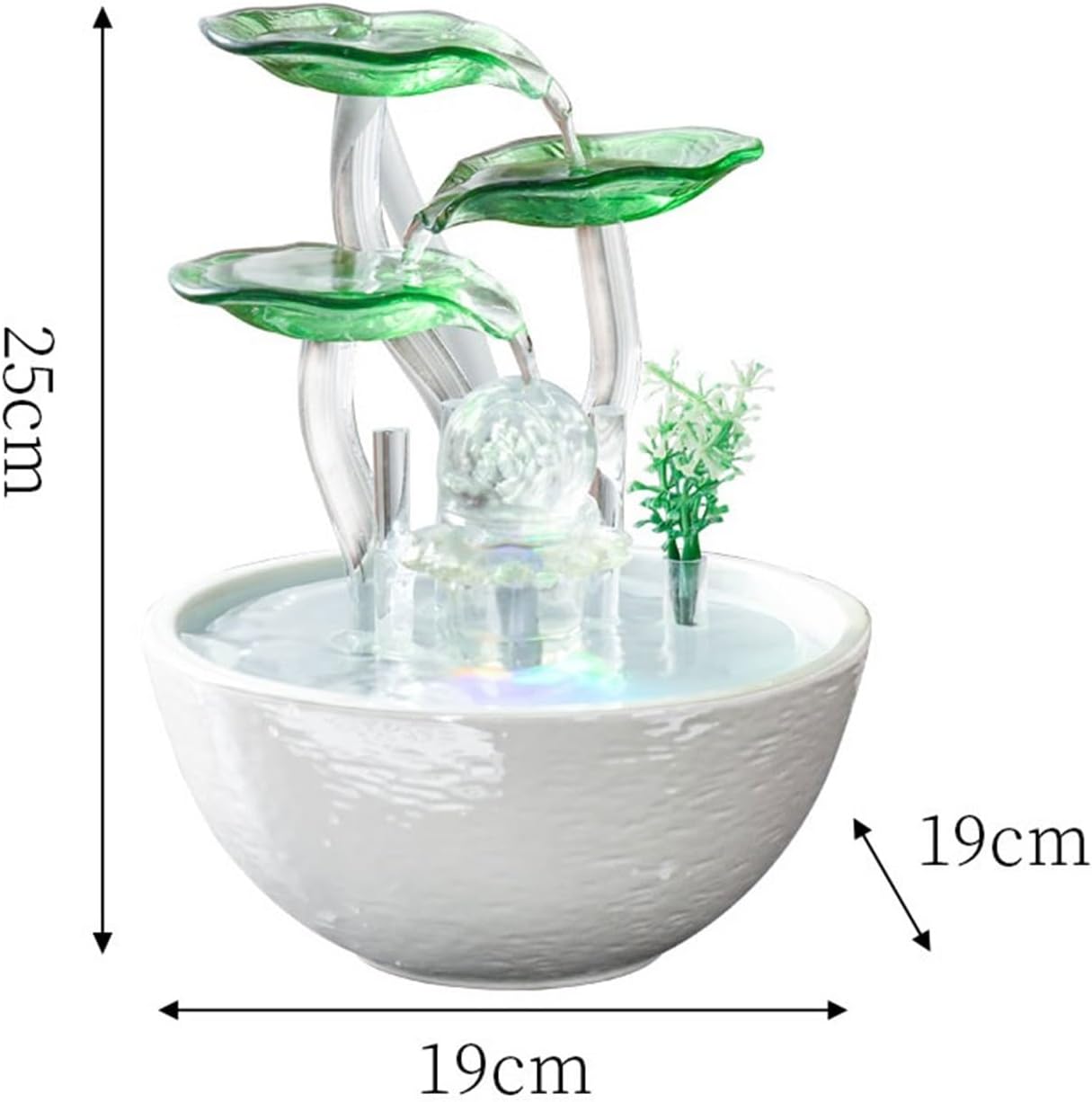 Tabletop Water Fountain Modern Simple Cycle of Water Fountain Ceramic Desktop Ornaments Home Living Room TV Cabinet Wealth Decorations for Home and Office Decor