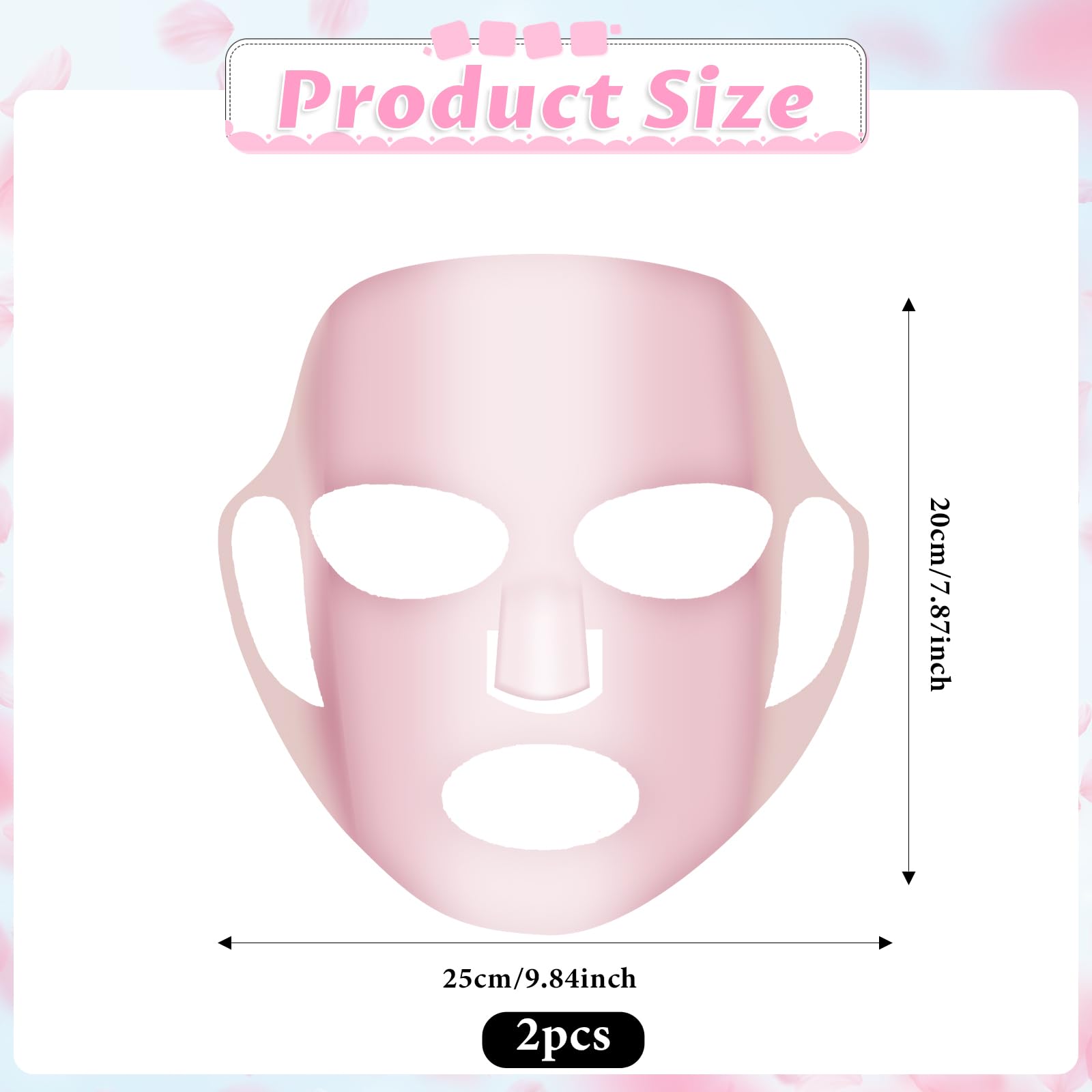 Qianyu 2 fogli copertura maschera facciale silicone riutilizzabile vapore viso idratante impermeabile 3D anti-rughe