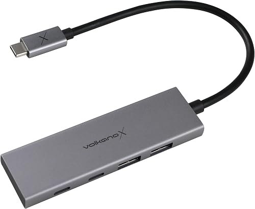 VolkanoX Core 4-in-1 USB-C Hub, 5Gbps, Dual Ports