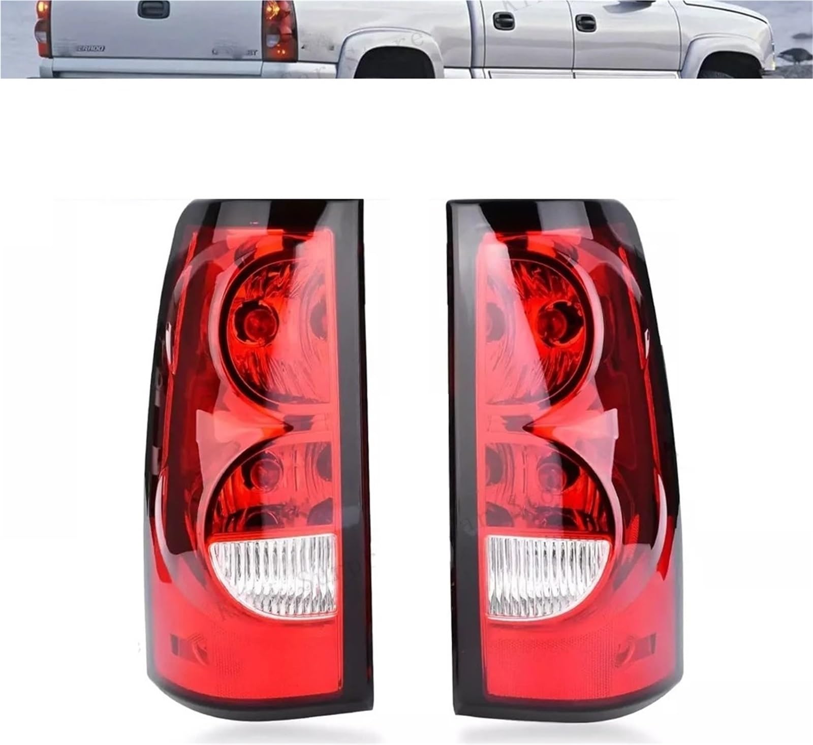 Lampa tylna zespolona 2 szt. LED tylne światło tylne montaż Do do Silverado 2003-2006 części samochodowe 19169002 19169003 19169004 19169005(Red)