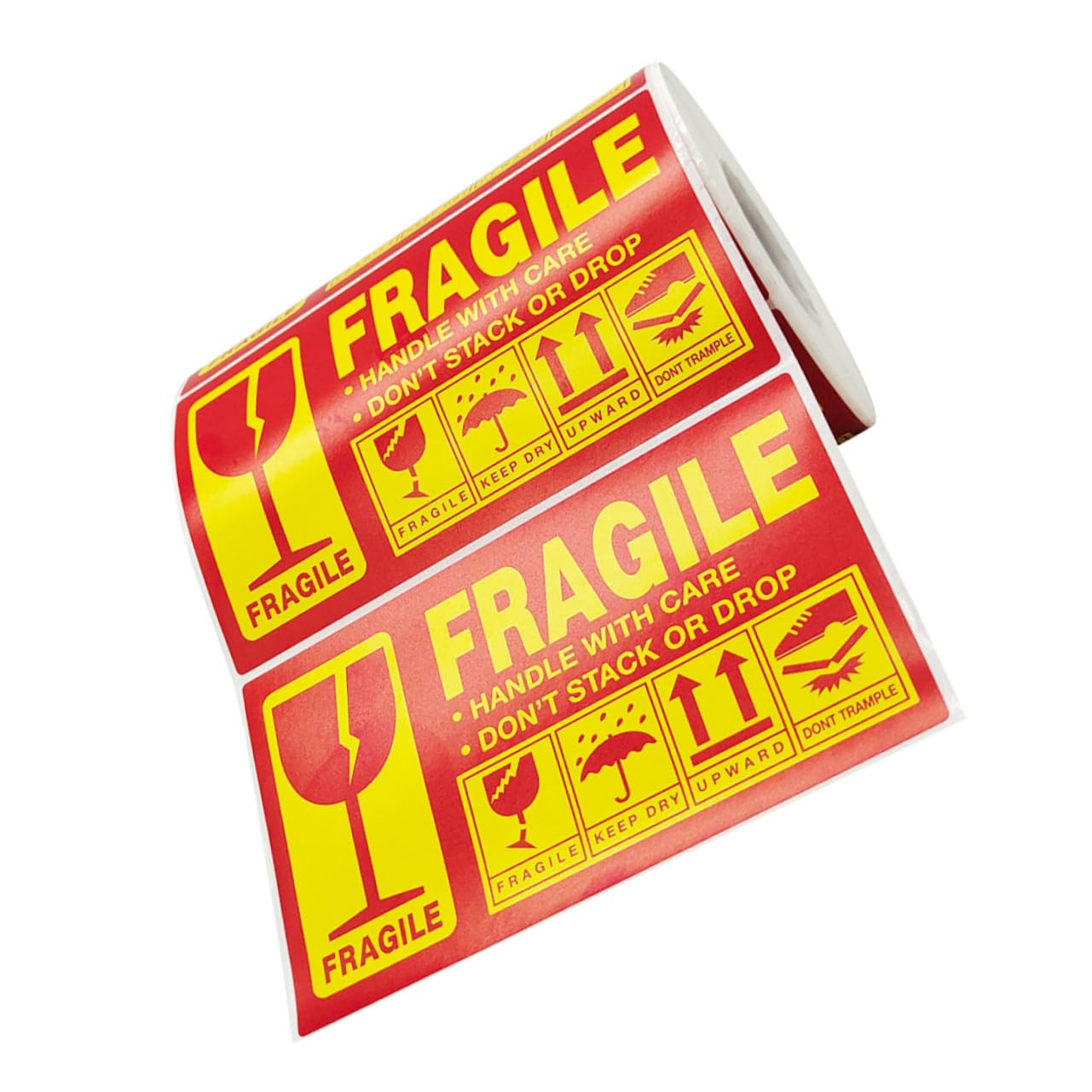 KICHOUSE Fragile Labels Pack 300pcs Stickers for Shipping Handle Care Moving Packaging