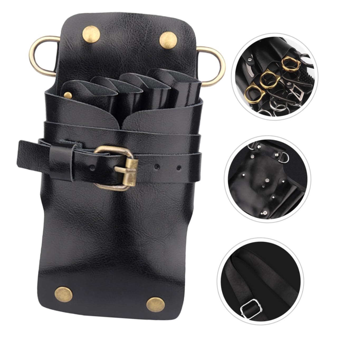 FOMIYES Hairdresser Scissor Bag Barber Waist Pouch Hair Stylist Storage for Shears Combs Hair Tools