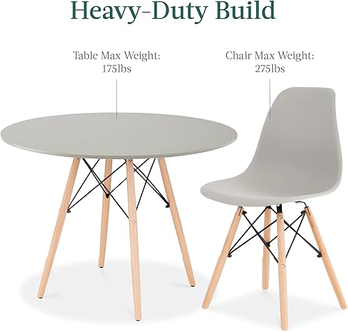 Miniatura 7 de Best Choice Products Juego de 5 piezas para comedor, juego compacto de mesa y sillas de estilo moderno de mediados de siglo para el hogar,