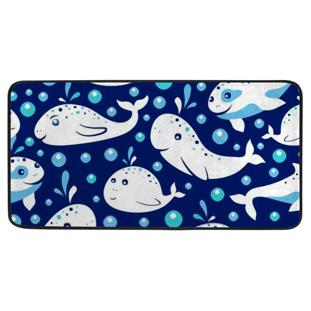 Alfombrilla de cocina antideslizante impermeable floral Color 2 de 39 x 20 pulgadas