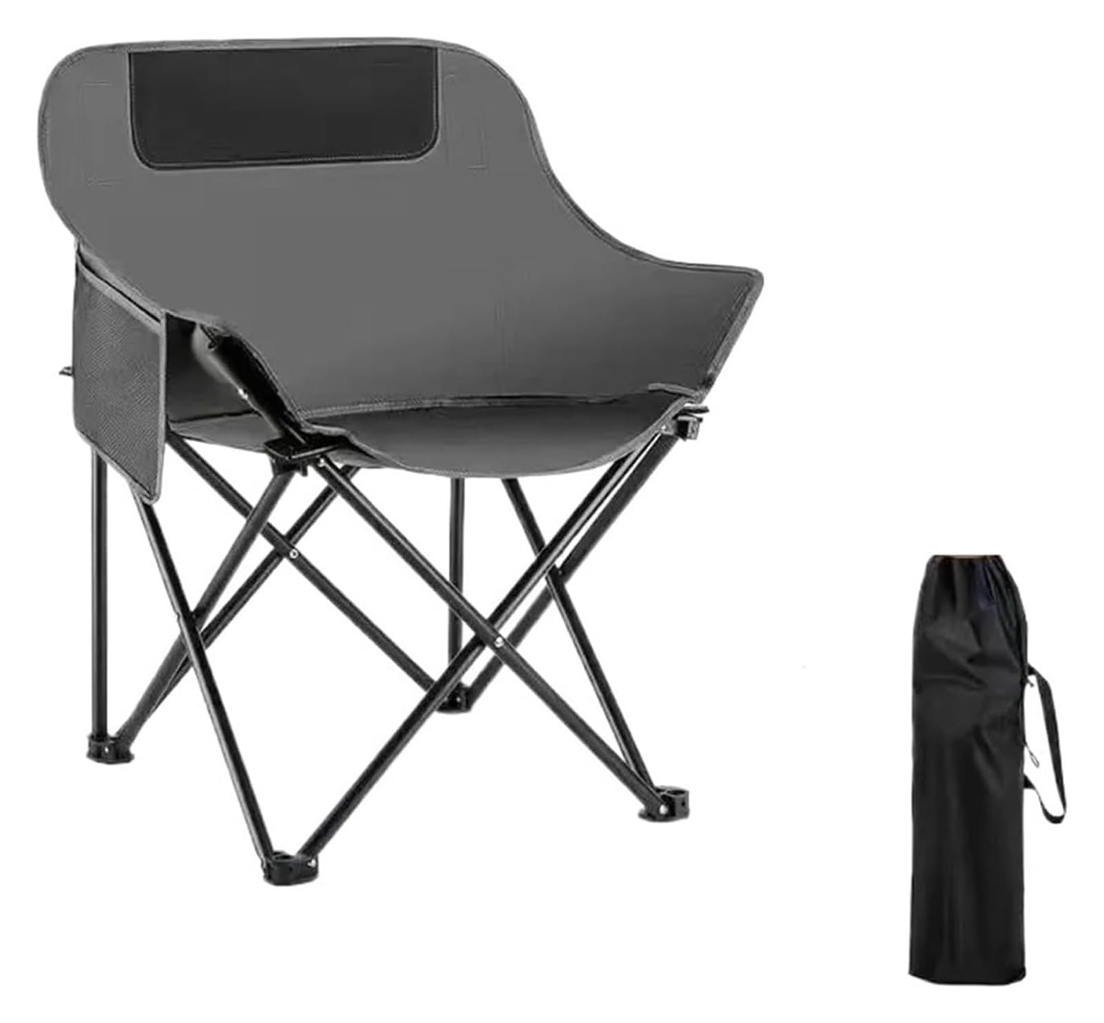 vfdaSWQQ Outdoor folding chair, Travel Ultralight Folding Chair for Outdoor Camping,Portable Beach Hiking Picnic,Fishing Tools(Dark Grey)