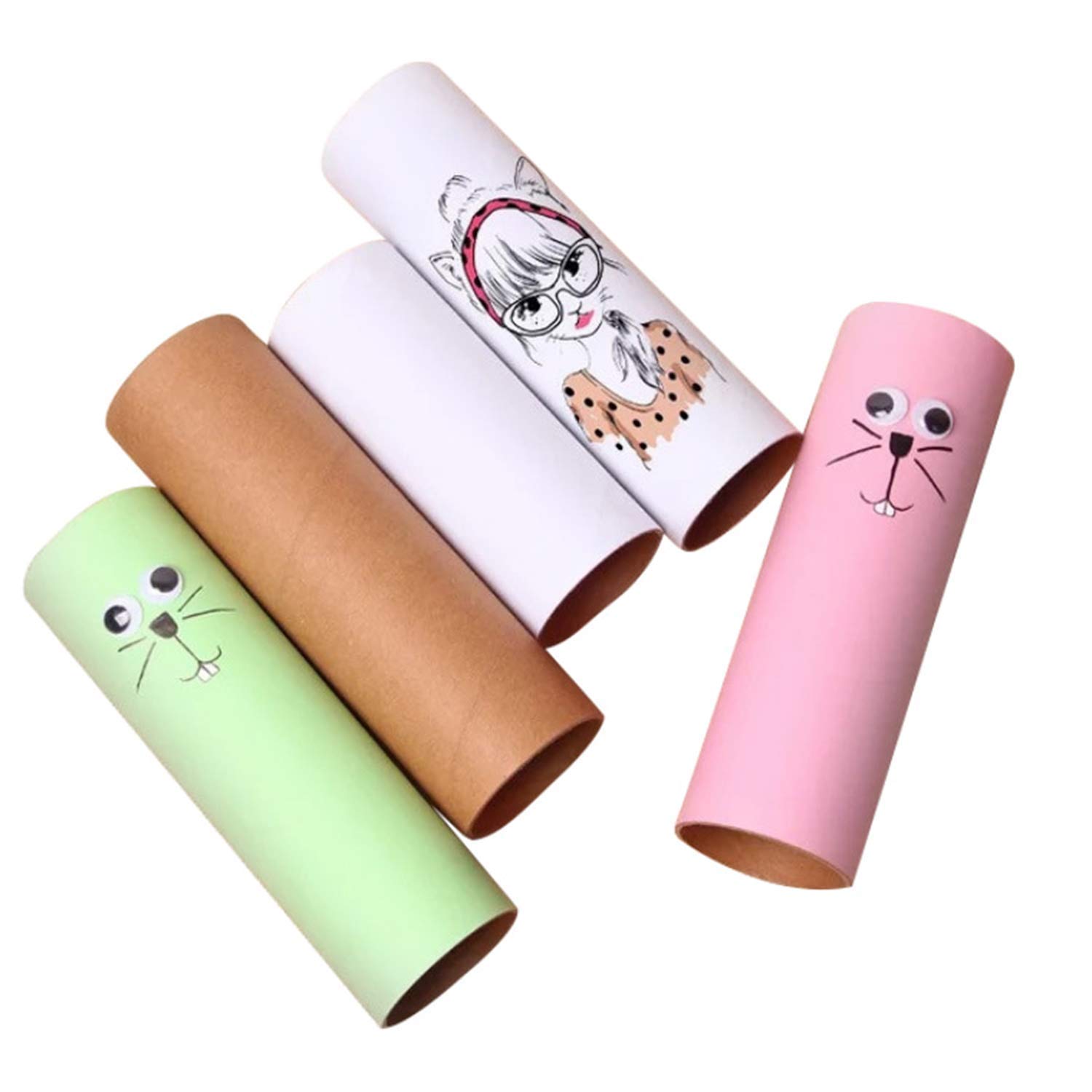 JIA INDUSTRIES Cardboard Tubes Craft Roll, Empty Toilet Paper Rolls for Classroom Projects, Art DIY Craft, Brown, 1.5 x 1.5 x 10 inches - Pack of 10 pcs 2