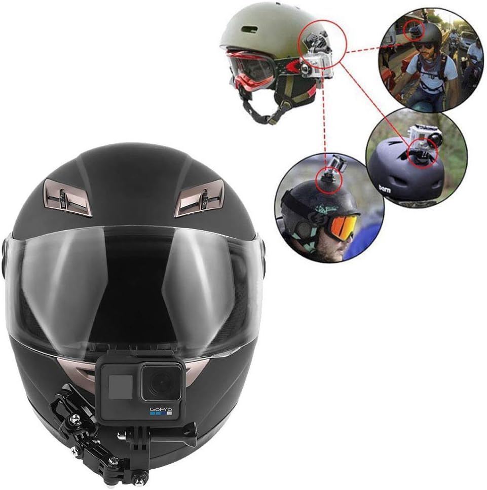 Motorcycle Helmet Chin Mount Kit for GoPro Hero 8/7/ (2018)/ 6/5 Black/ 4 Session, DJI OSMO Action, YI Action Camera and More