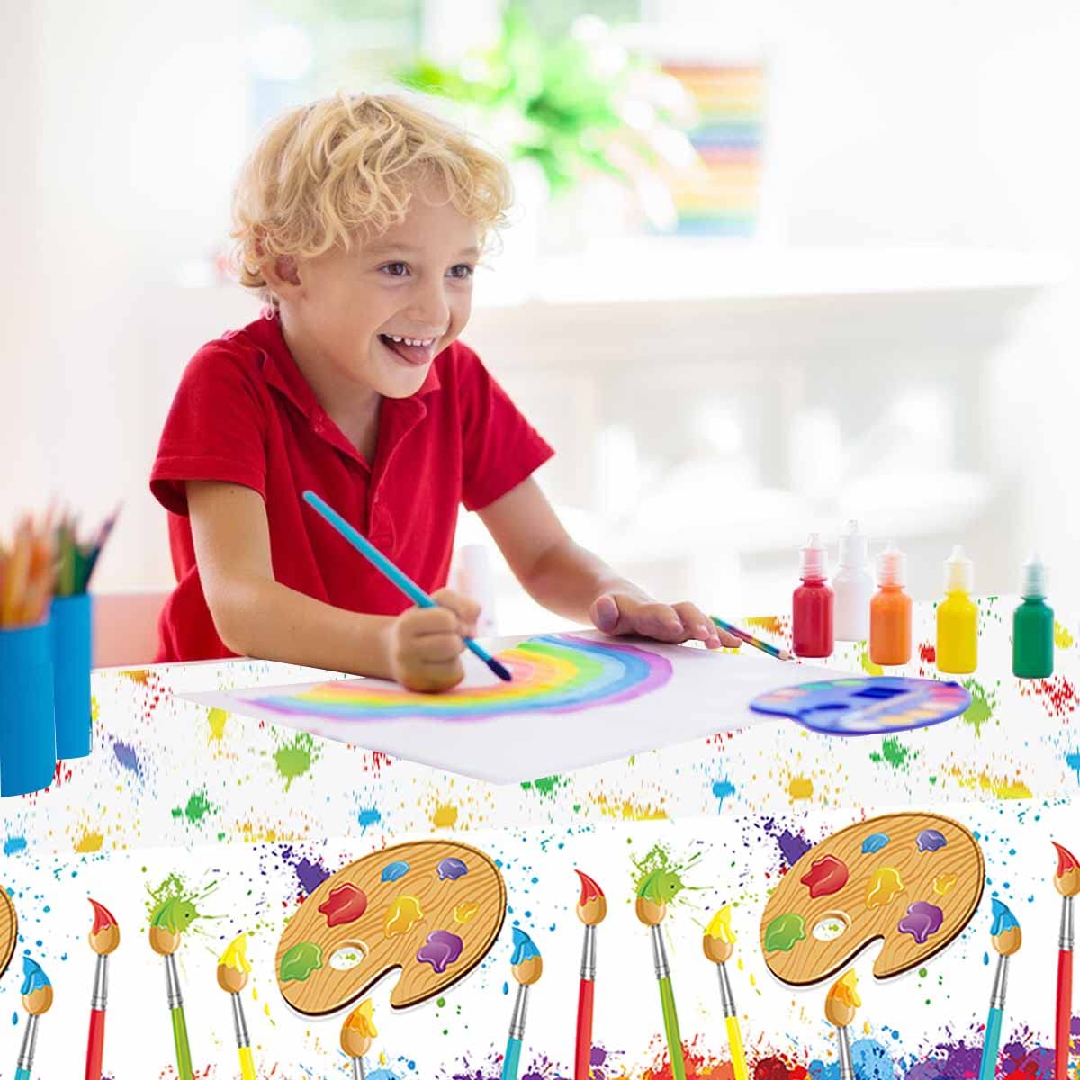 Calkkrer Lot De 2 Nappes Multicolores En Plastique Rose Avec Motif Bonbon Pour Anniversaire, Décoration De Table Pour Fille, Nappe En Toile Cirée Pour Fête Prénatale