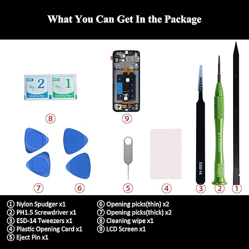 Miniatura 4 de Kit de reemplazo de pantalla LCD con marco compatible para Samsung Galaxy A14 5G A146U versión de EE. UU. con herramientas de reparación