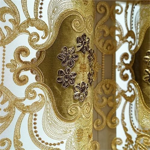 Rideaux brodés en chenille pour salon et chambre W200cm - 5