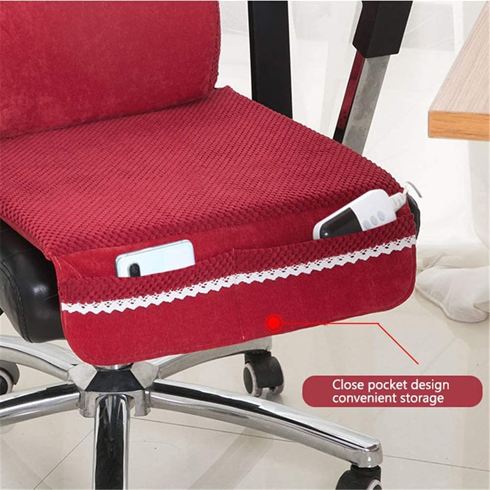 Cojín Asiento Calefactable Asiento Universal, Cojín para Silla de Oficina con Calefacción, Almohadilla para Cubierta de Asiento, 9 Termostatos de Temperatura Controlada, 220V Grey