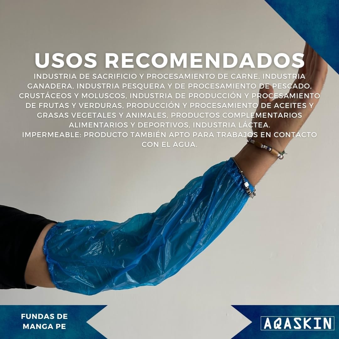Cubremangas desechable de CPE, cubre brazos de los Estados Unidos y de la Tierra, manguitos sopramanicos, Cantidad 100 unidades - 2000 unidades, color azul