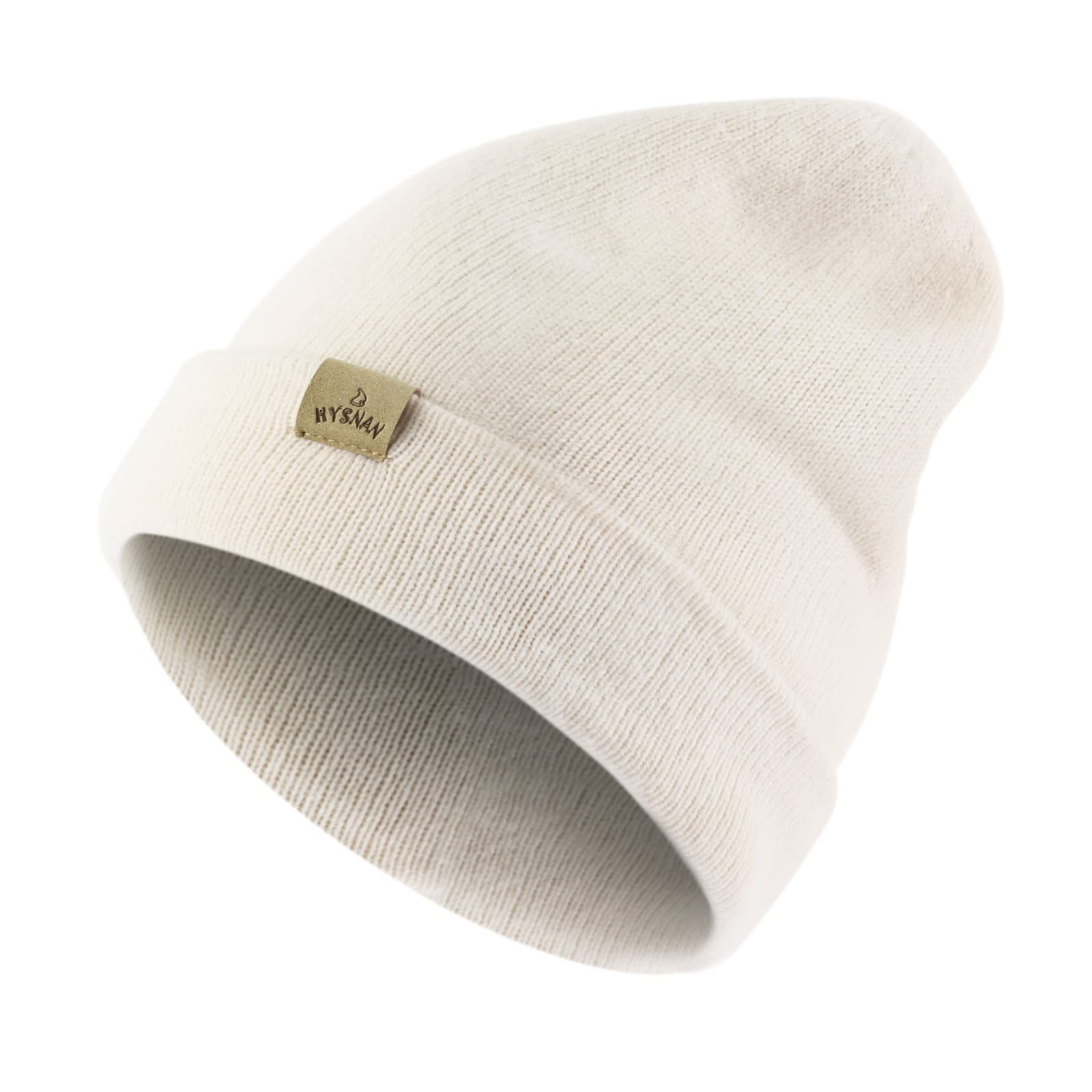 Hysnan Mens Beanie Merino Wool Warm Hats for Women Men Knit Slouchy Double  Layer Warm Cuffed Skull Beanie Skiing Skating