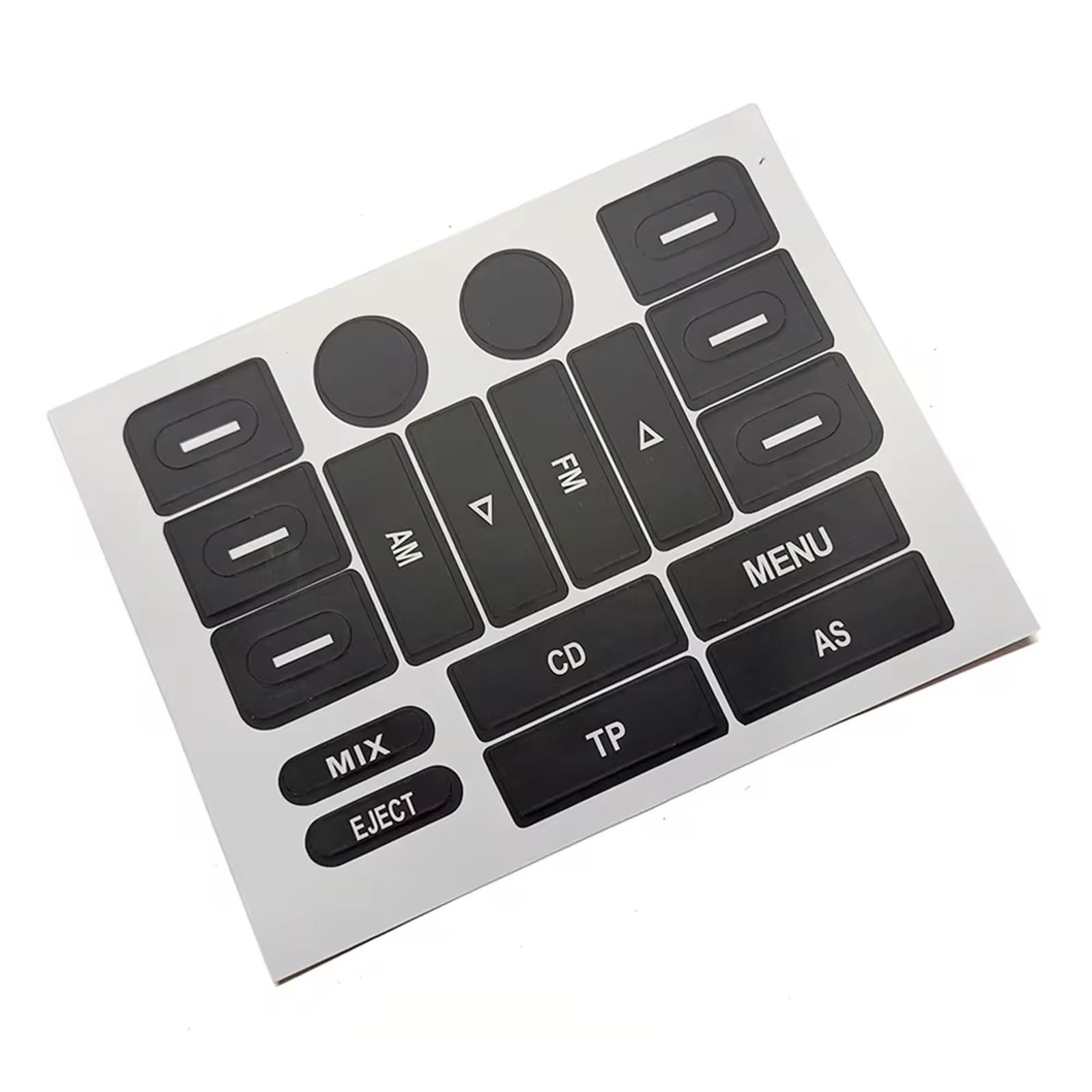 Dash Button Sticker Compatible with VW for Golf for Jetta for Passat 2005-2009 Car Multimedia Menu CD FM AM for Radio Audio Switch Button Repair Decal Sticker