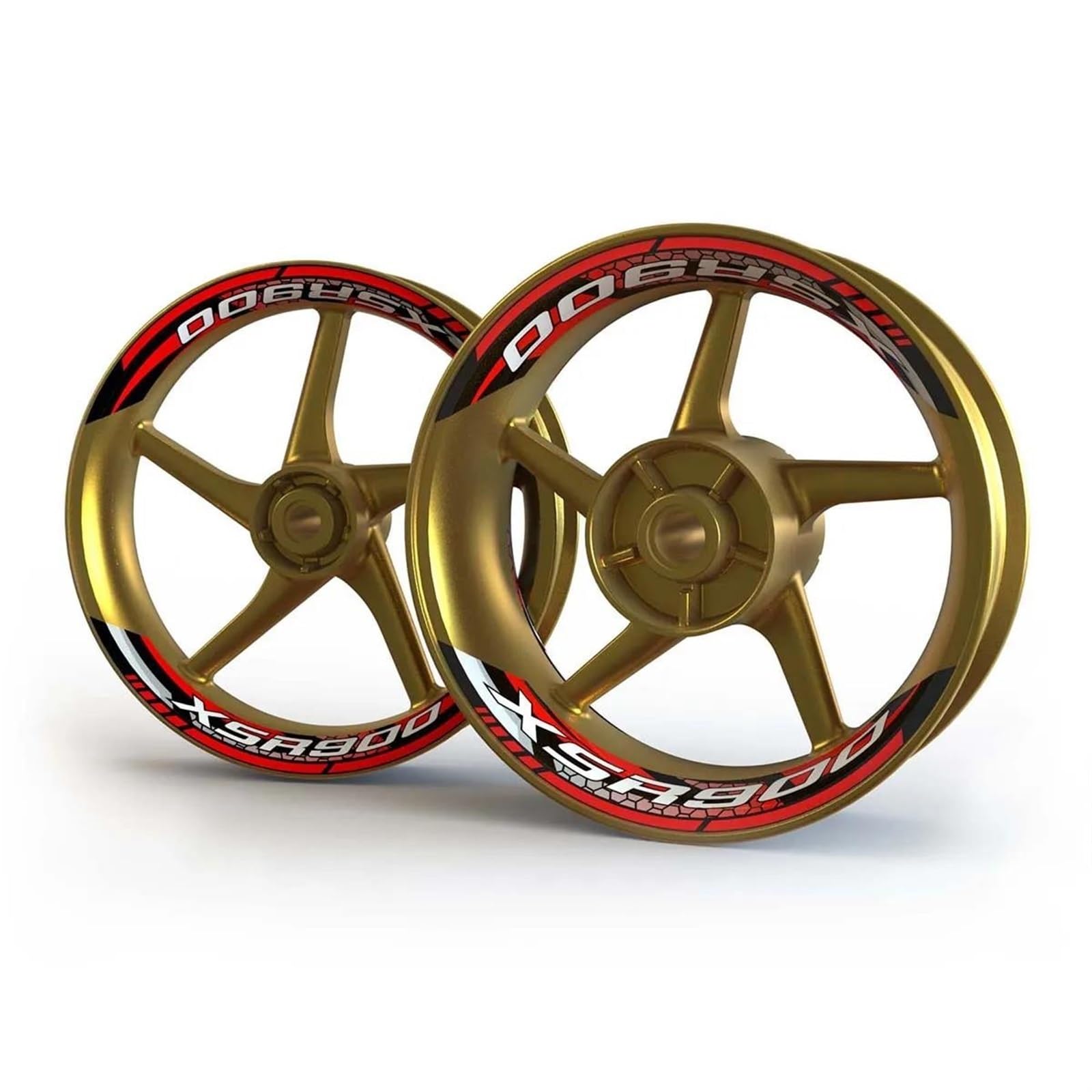 Motorcycle Hub Sticker Wheel Decal Rim Front and Rear Set for Yamaha Xsr 900 700 Decorative(Color13)