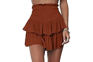 Women Smocked Ruffle Mini Skirt with Shorts: The Perfect Fusion of Style and Comfort