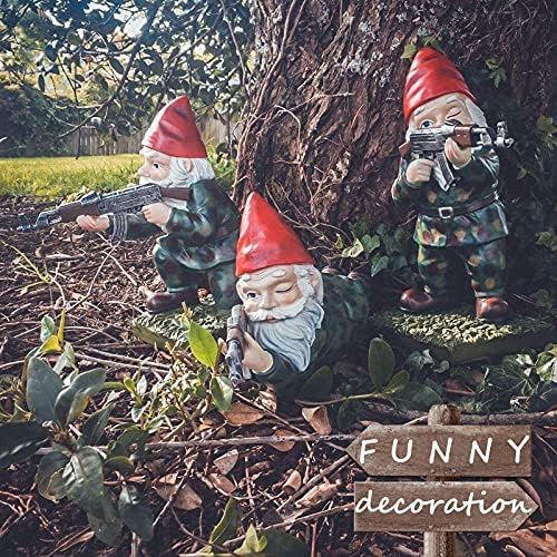 Garden Gnomes Statue, Military Garden Gnomes, Funny Army Gnomes,Gnomes Garden Decorations - Image 3
