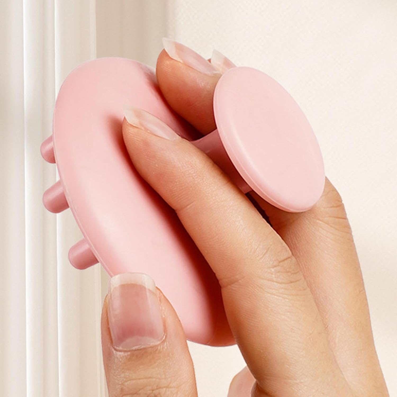 Shampoo Massager, Dandruff Remover for Shower with Ergonomic Grip, Waterproof Silicone Material Details with Function, Lightweight Unique Selling Points, Hair Care Wash Gray Portable image 3