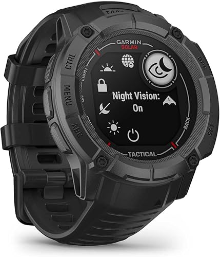 Miniatura 6 de Garmin Instinct 2X Solar Tactical (negro) - Reloj inteligente con GPS resistente - linterna, calculadora de balística, lente solar - con protectores
