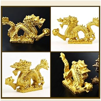 Amazon.co.jp: 龍の置物 風水 五本爪 龍神 昇運金龍 商売繁盛 金運