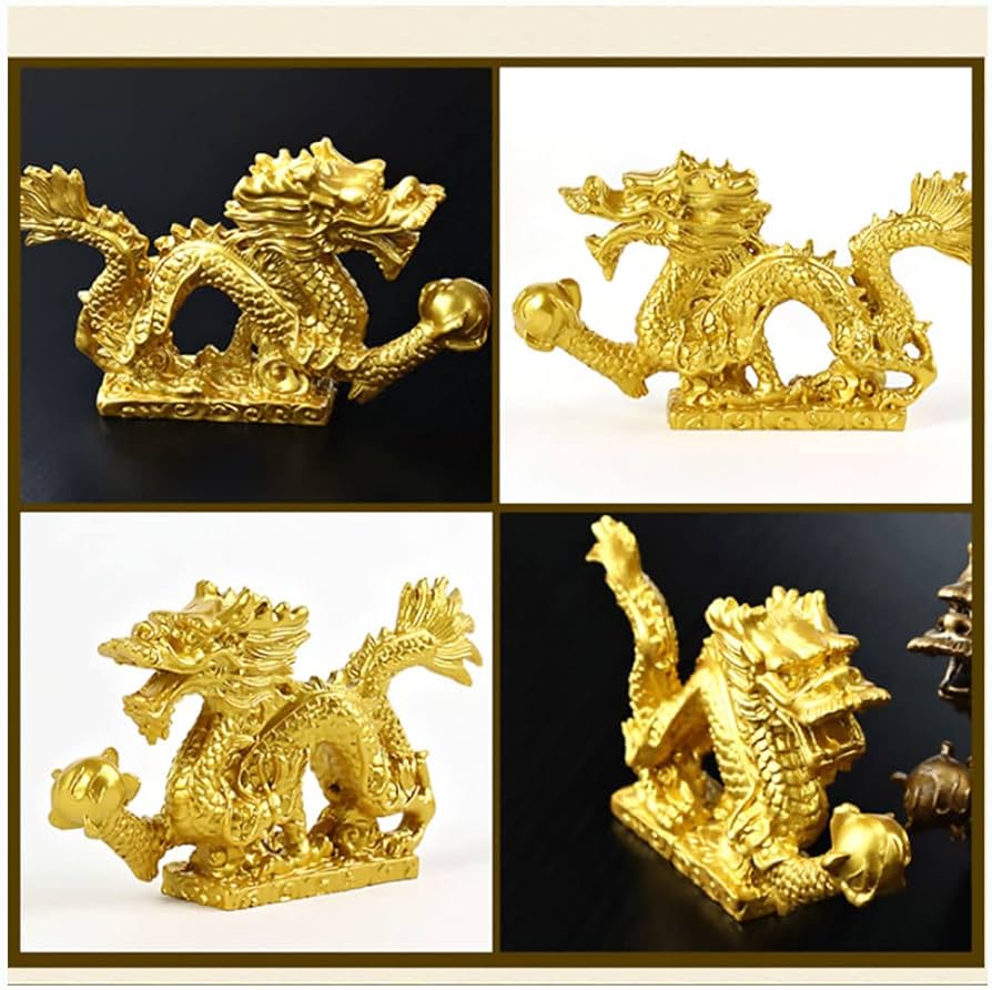 Amazon.co.jp: 龍の置物 風水 五本爪 龍神 昇運金龍 商売繁盛 金運